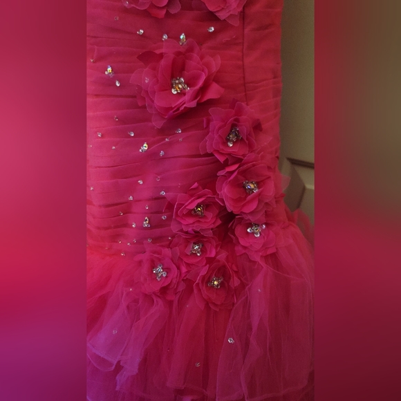 Pink Mermaid Prom Dress/Gown - Picture 3 of 7